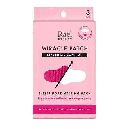 Rael Miracle Patch 3-Step Pore Melting Pack, Gentle Blackhead Remover, 3 Count | Walmart (US)