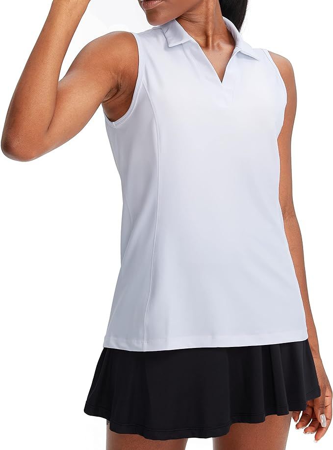 G Gradual Women's Sleeveless Golf Polo Shirts Tennis Quick Dry Collared Tank Tops V-Neck Polos fo... | Amazon (US)