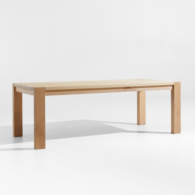 Terra 90" Natural White Oak Solid Wood Dining Table + Reviews | Crate & Barrel | Crate & Barrel