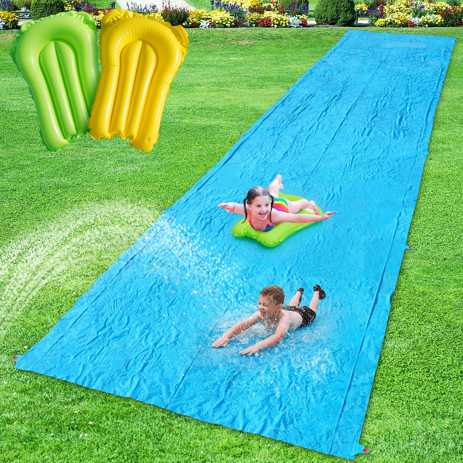 40FT Slip Lawn Water Slide, Giant Slip, Splash and Slide for Kids Teens and Adults - Summer Slip ... | Amazon (US)