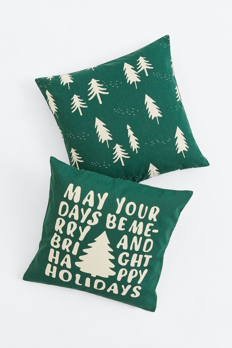 2-pack Cotton Cushion Covers | H&M (US + CA)