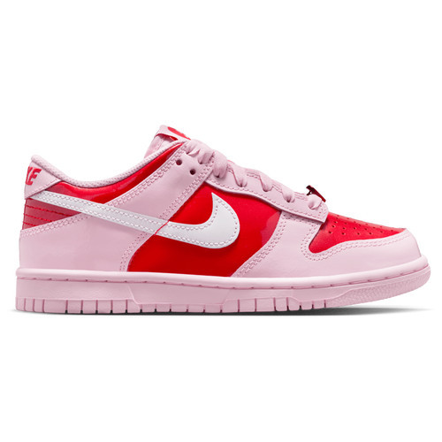 Nike Girls Nike Dunk Low Valentines Day - Girls' Grade School Basketball Shoes Summit White/Pink Foam/Red Size 4.5 | Champs Sports