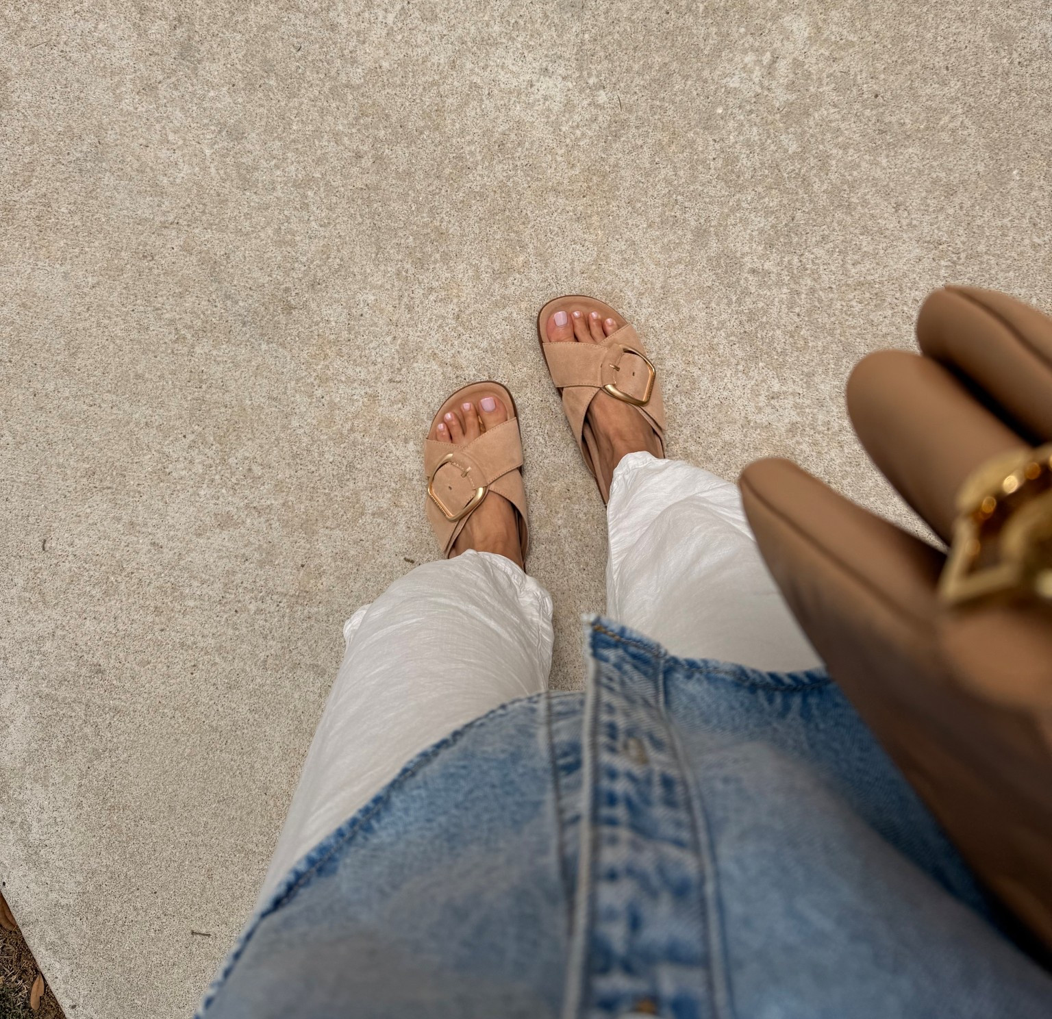 Wearing an xs in denim shirt and pants, I did my true size in sandals but could've sized down half a size also! 

#LTKOver40 #LTKSaleAlert #LTKPetite