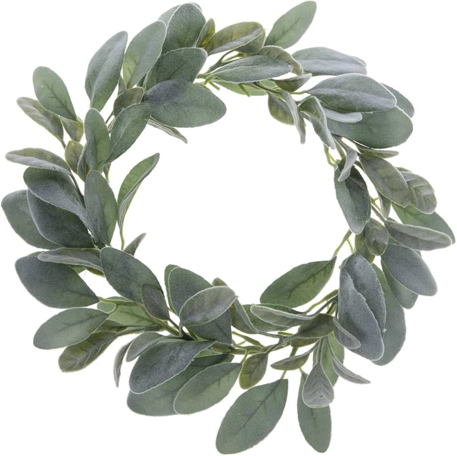 Hobby Lobby Home Decor Green Lamb's Ear Wreath for Weddings Or Events | Amazon (US)