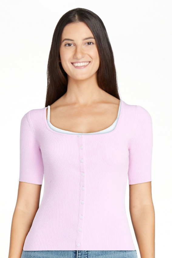 Scoop Women's Square Neckline Cardigan Sweater with Short Sleeves, Lightweight, Sizes XS-XXL | Walmart (US)