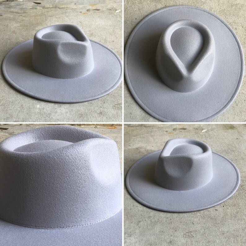 Fedora hat, wide brim hat, vegan felt rancher hat, flat brim hat, stiff brim, fedora for men, fed... | Etsy (US)