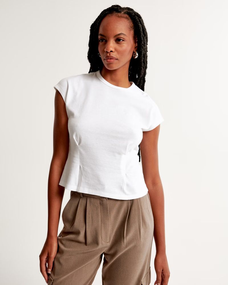 Essential Cinched Waist Tee | Abercrombie & Fitch (US)