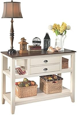 Signature Design by Ashley Whitesburg Dining Room Server, Brown/Cottage White | Amazon (US)