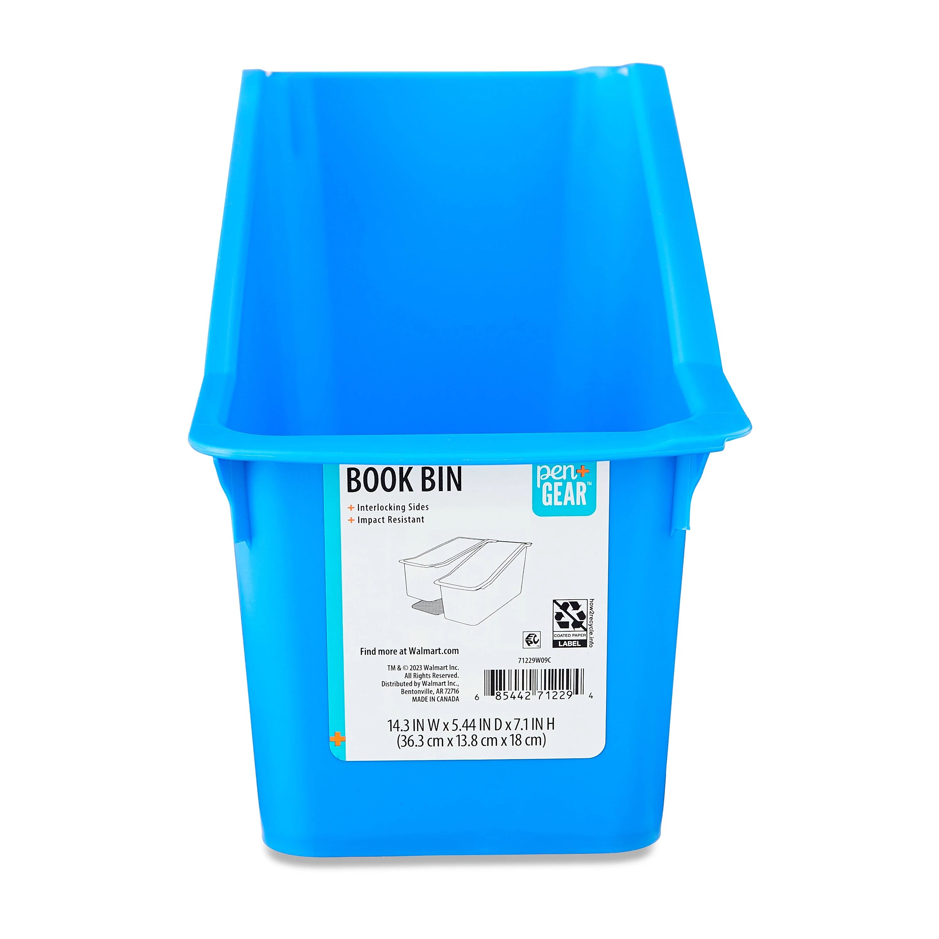 Pen+Gear Plastic Book Bin, Cobalt Blue | Walmart (US)