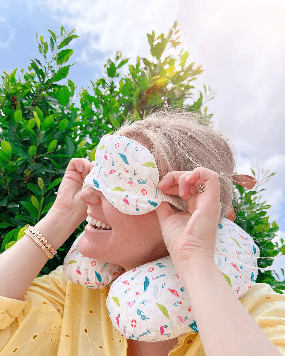 Out Of Office Neck Pillow & Sleep Mask Set | Packed Party