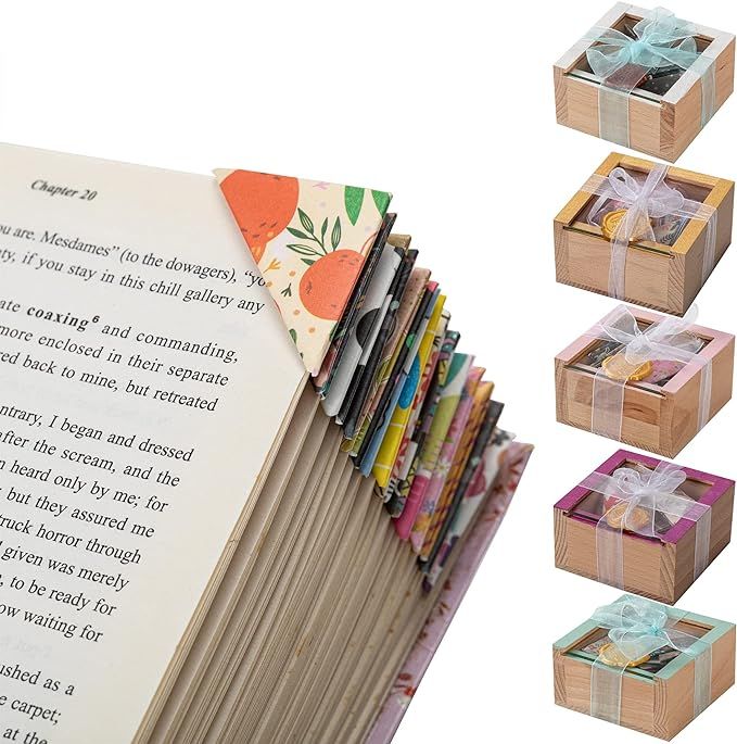32 Pieces Designs Handmade Kraft Paper Corner Bookmarks Gift for Bookworms and Book Lovers with O... | Amazon (US)