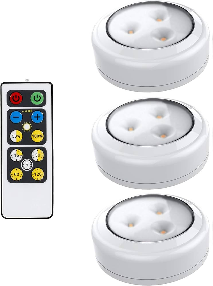 Brilliant Evolution Wireless LED Puck Light 3 Pack | Works With Remote Control | Under Cabinet , ... | Amazon (US)