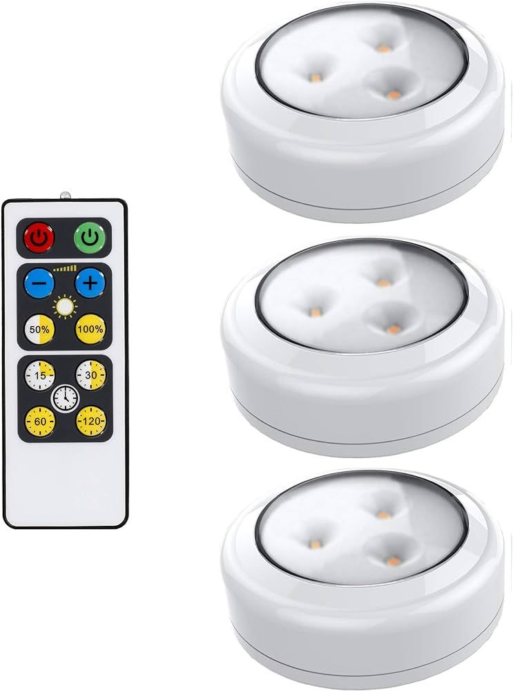 Brilliant Evolution Wireless LED Puck Light 3 Pack | Works With Remote Control | Under Cabinet , ... | Amazon (US)