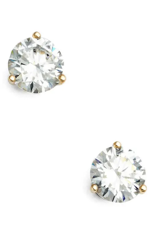Nordstrom Gift Boxed Cubic Zirconia Stud Earrings - 2.0ct. in Gold at Nordstrom | Nordstrom
