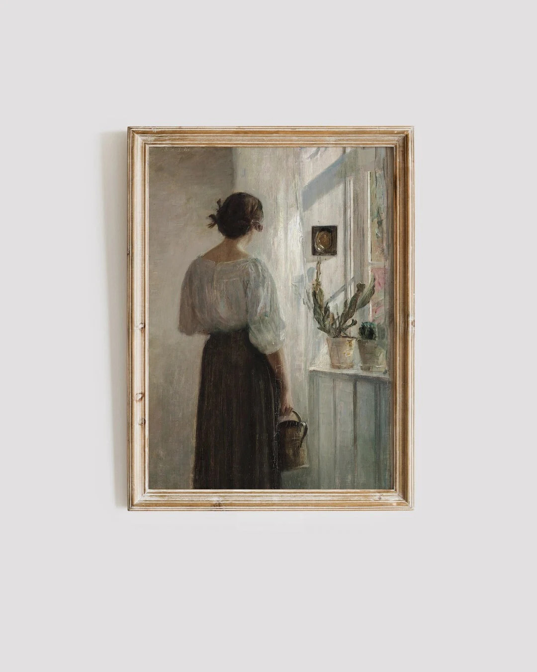 Farm Girl Painting Vintage Farmhouse Art Classical Wall Art Country Painting Print Antique Farmho... | Etsy (US)