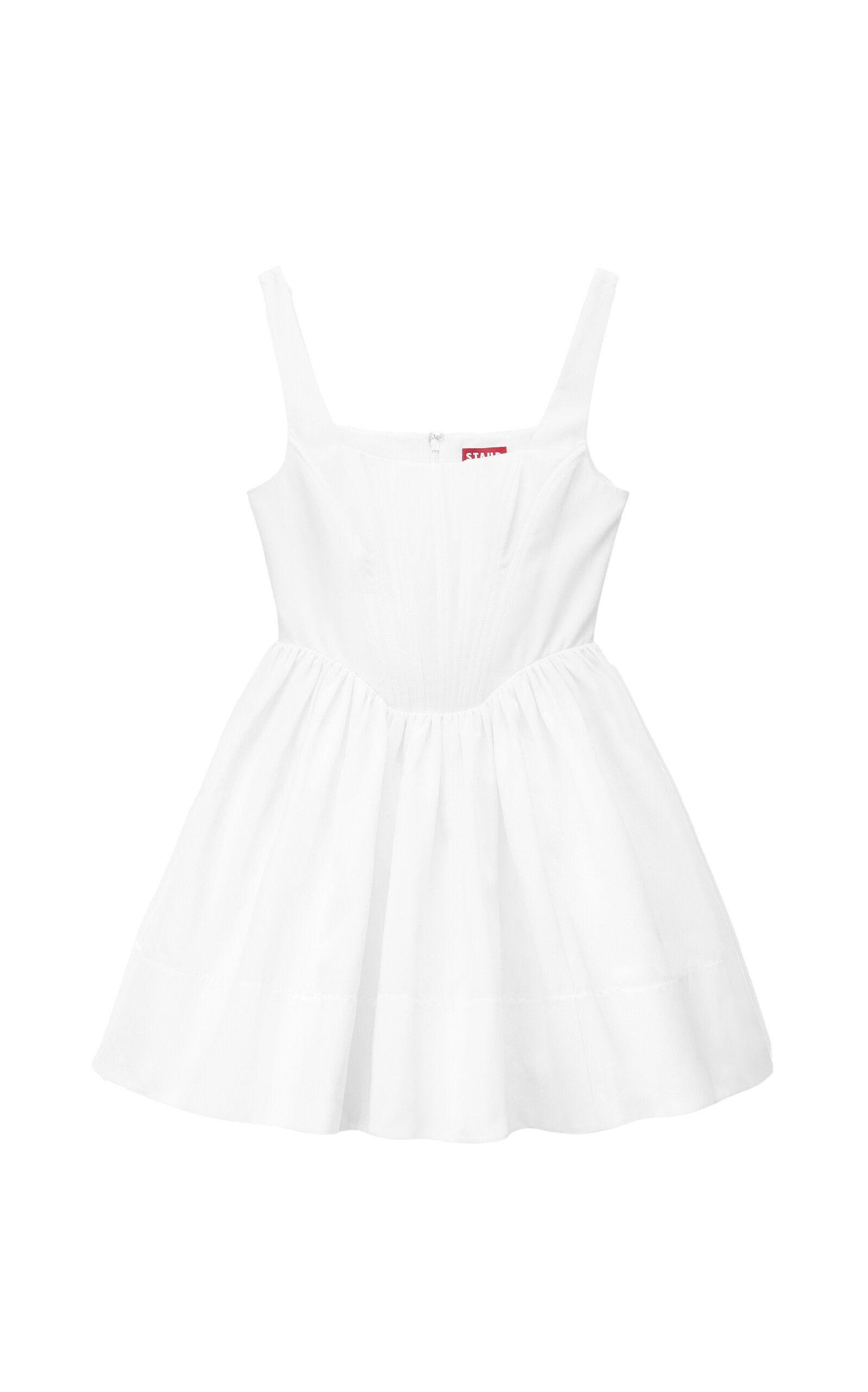 STAUD - Women's Landscape Cotton-Blend Mini Dress - White - US 2 - Moda Operandi | Moda Operandi (Global)