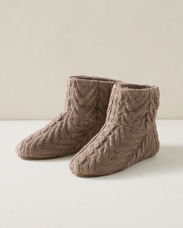 Cable Knit Booties | Talbots