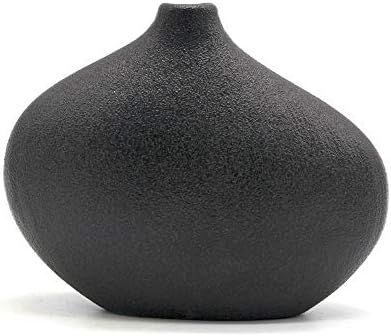 NEWQZ Decorative Vase, Small Black Ceramic Vase for Tabletop Decor, Stoneware for Floral Flower,4... | Amazon (US)