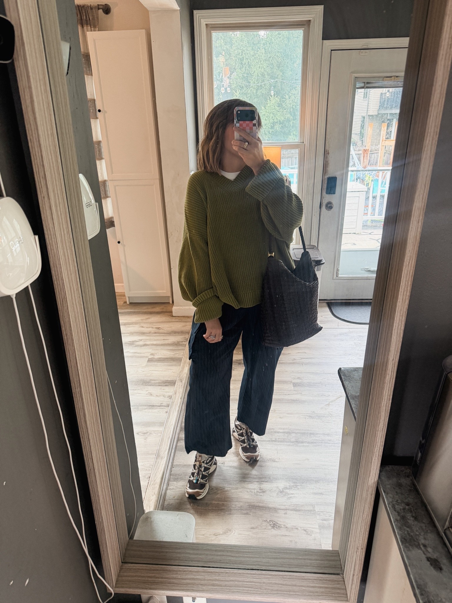 Fall blue and green ootd. Wearing an xxl in the sweater

#LTKootd #LTKMidsize