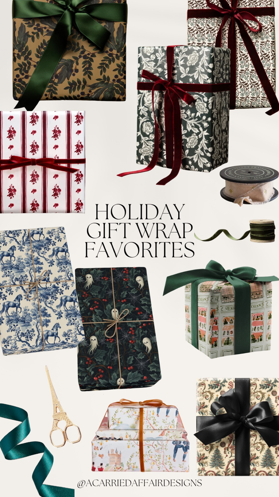 Sharing my favorite holiday wrap items. My theme this year for Christmas is old European/nostalgic . ✨🎁 

 

#LTKSeasonal #LTKHoliday