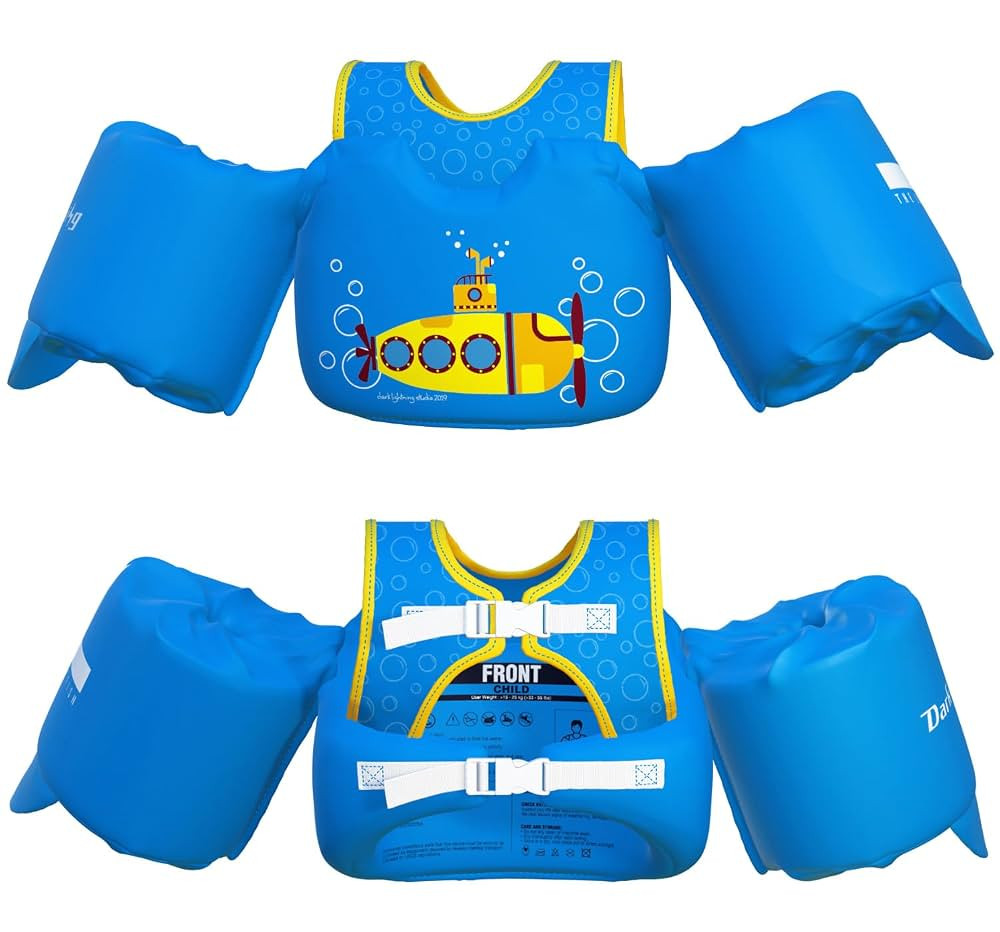 Dark Lightning USCG Coast Guard Approved Toddler Swim Vest for Age 2/3/4/5/6/7 Years Old, Kids Li... | Amazon (US)