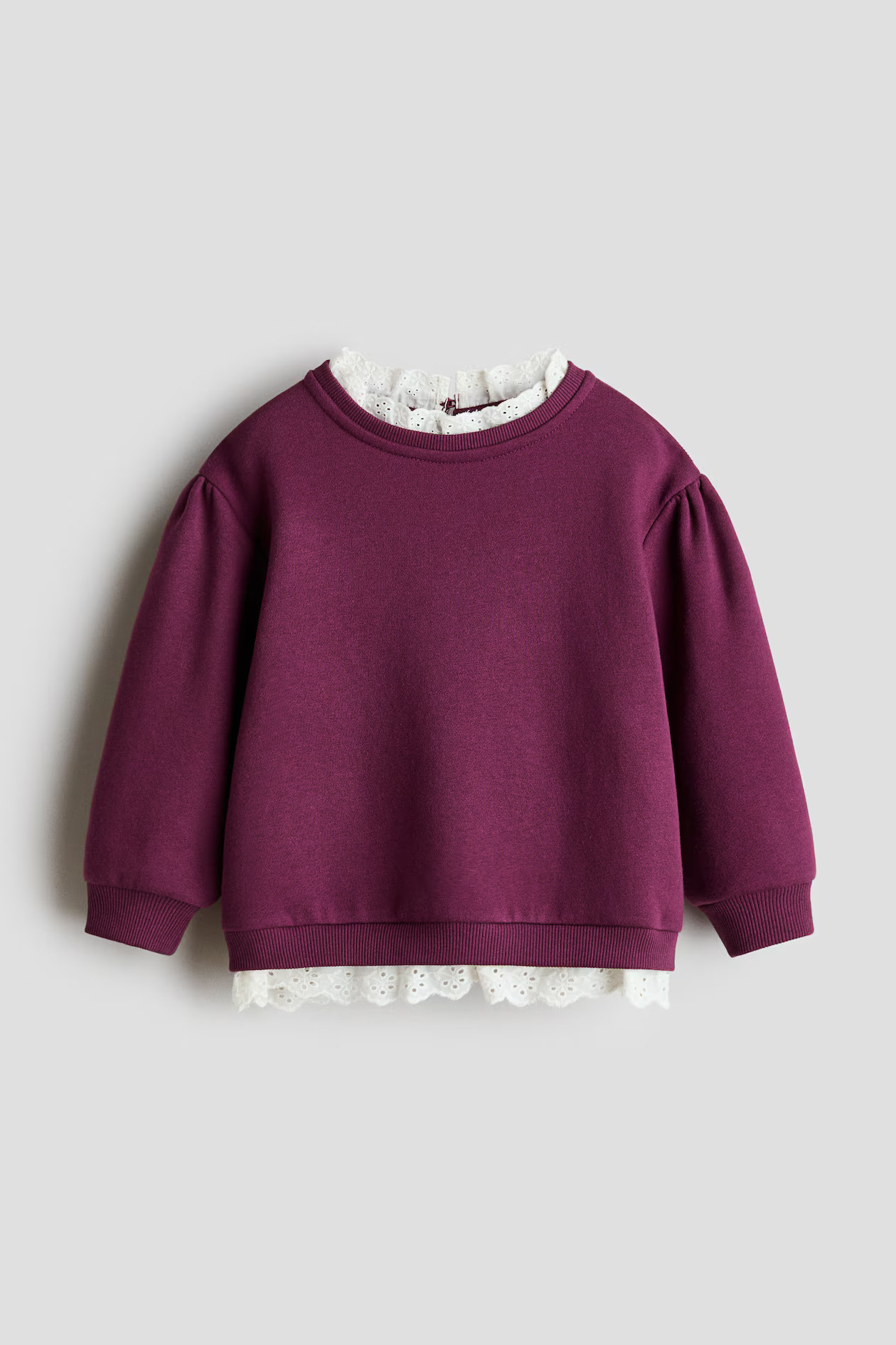 Ruffle-Trimmed Sweatshirt | H&M (US + CA)