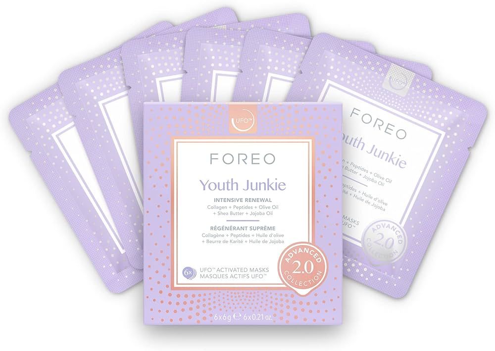 FOREO Youth Junkie Advanced Collection 2.0 UFO-Activated Facial Mask - Hydrating Facial - Antiagi... | Amazon (US)