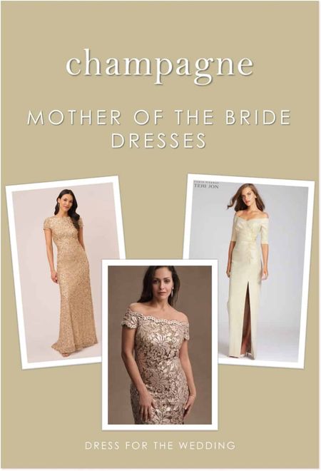 Gold, neutral and champagne dresses for the mother of the bride. Fashion over 40, fashion over 50. Dresses for weddings.   #Weddingguestdresses #wedding #ootd #springdress #summerdress #bridesmaiddress #weddingguestdress #outdoorwedding #dress #dresses #affordablestyle #rehearsaldinnerdress #cocktaildress #maxidress #mididress #ootd #familyphotooutfit 

#LTKwedding #LTKSeasonal #LTKover40