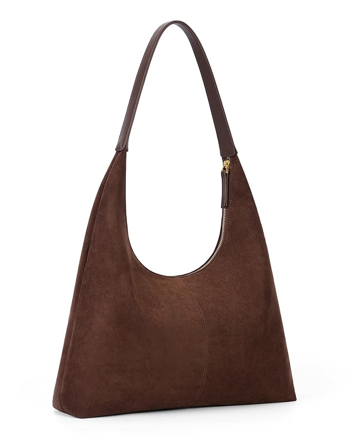 Lushandy Brown Suede Purse Faux Suede Tote Bag Leather Hobo Bags for Women Slouchy Hobo Bag Fall ... | Amazon (US)