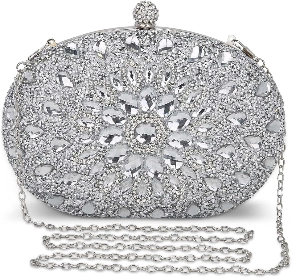 UBORSE Clutch Bag Women Shoulder Bag Small Crystal Bag Elegant Rhinestone Clutch Evening Purse fo... | Amazon (US)