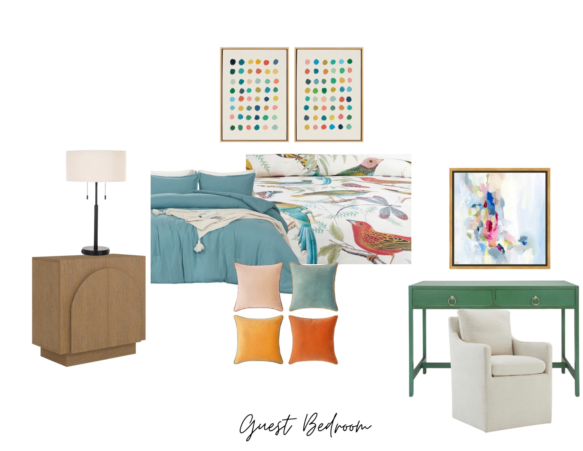 Colorful Guest Bedroom