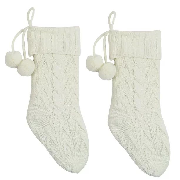 Holiday Time White Christmas Stockings, 20" (2 Count) - Walmart.com | Walmart (US)