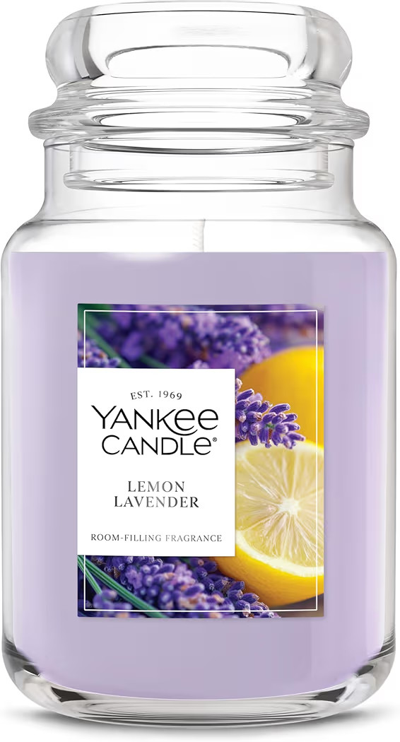 Yankee Candle Lemon Lavender, Scented Candle, 22oz Large Jar with up to 150 Hour Burn Time, Gifta... | Amazon (US)