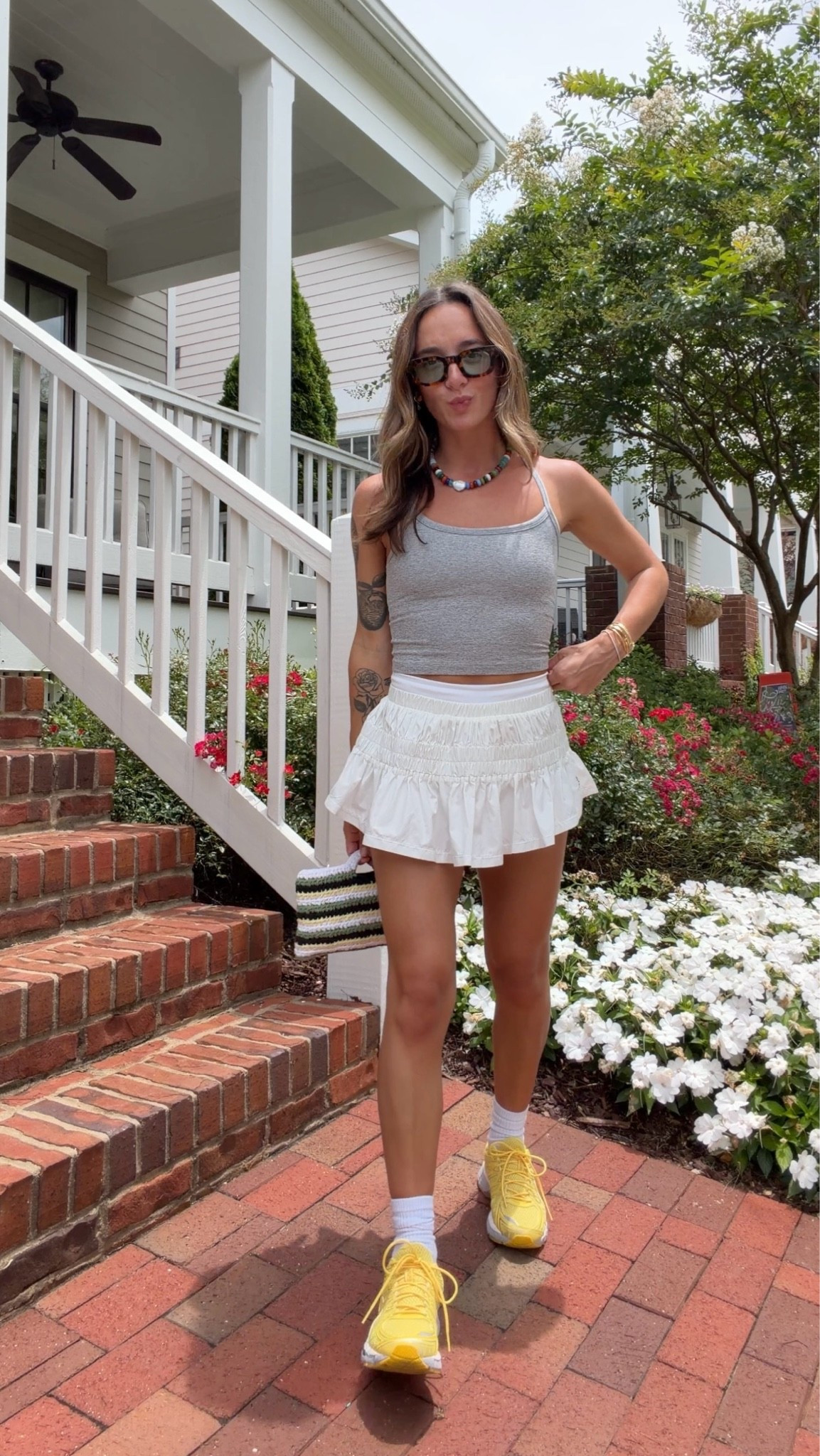 Xs top and bottom! Bag is Crochet by Sydney necklace is old ALV