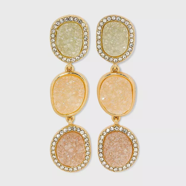 SUGARFIX by BaubleBar Stacked Druzy Drop Earrings | Target
