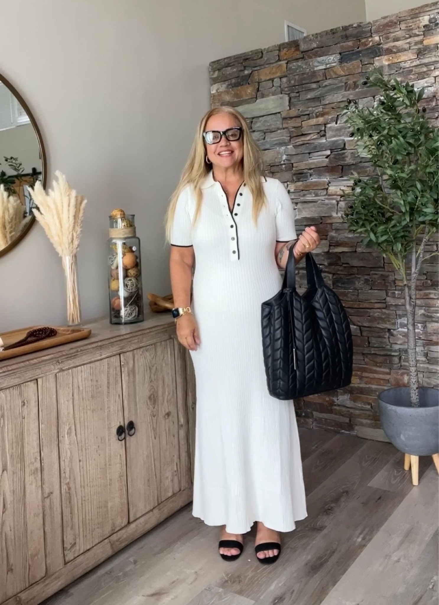 Stunning dress! 🌟 This Button Down Short Sleeve Slim Fit Bodycon Sweater Dress in ivory is perfect for every occasion – from cocktail parties to beach getaways. Which outfit is your fave? Don’t forget the accessories like tote bag, crossbody, sandals, reading glasses and sunglasses.
 #OneDressThreeWays #StyleVersatility #FashionReels" #ltkmidsize #ltkseasonal #ltksummersales #ltksummersales #ltkmidsize #ltkxnsale