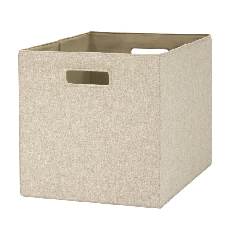 Better Homes & Gardens Collapsible Fabric Cube Storage Bin, Tan | Walmart (US)
