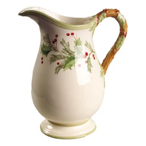Lenox Holiday China Pitcher: Holly Berry Christmas Tableware, 64 Oz - Etsy | Etsy (US)