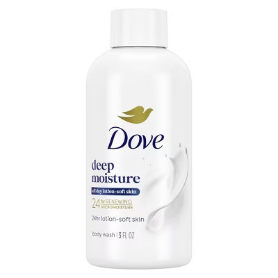 Dove Deep Moisture Mini Body Wash 24hr Lotion-Soft Skin - Travel Size - 3 fl oz: Paraben-Free, Whole Body, Normal & Dry Skin | Target