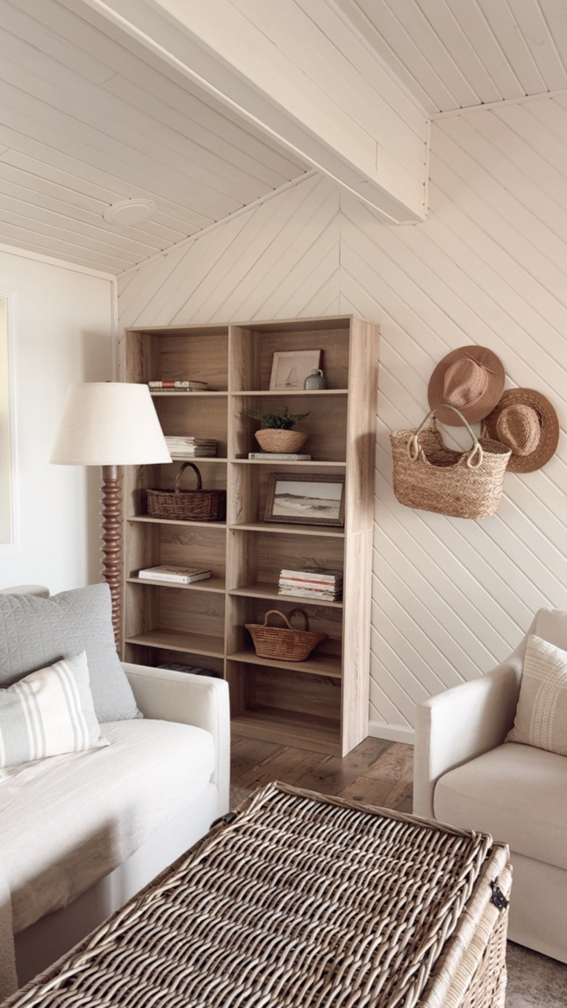 Affordable white oak look bookshelves. I need to fill them a little more, but this is a good start.

#LTKHome