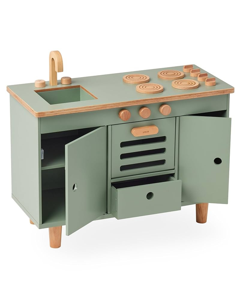 Lalo The Play Kitchen - Tool-Free Assembly, Toddler Kitchen Playset with Interactive Knobs & Door... | Amazon (US)