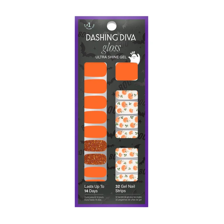 Dashing Diva Gloss Gel Nail Strips, The Great Pumpkin, 32 Count | Walmart (US)
