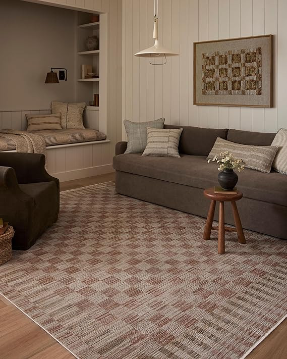 Loloi Amber Lewis Cali Collection CIL-06 Brick/Natural 6'-7" x 9'-2" Area Rug | Amazon (US)