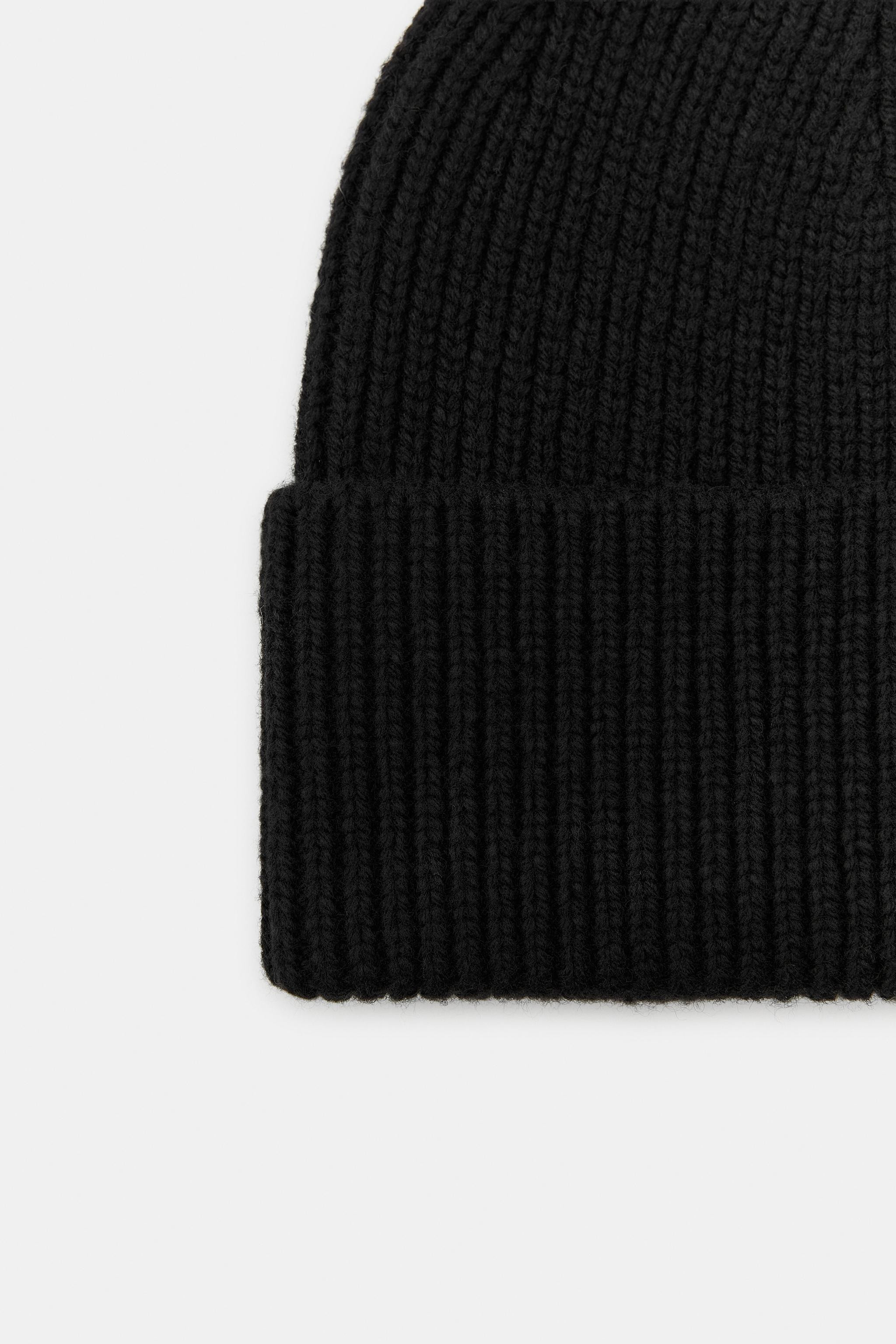CUFFED RIBBED BEANIE HAT | Zara US