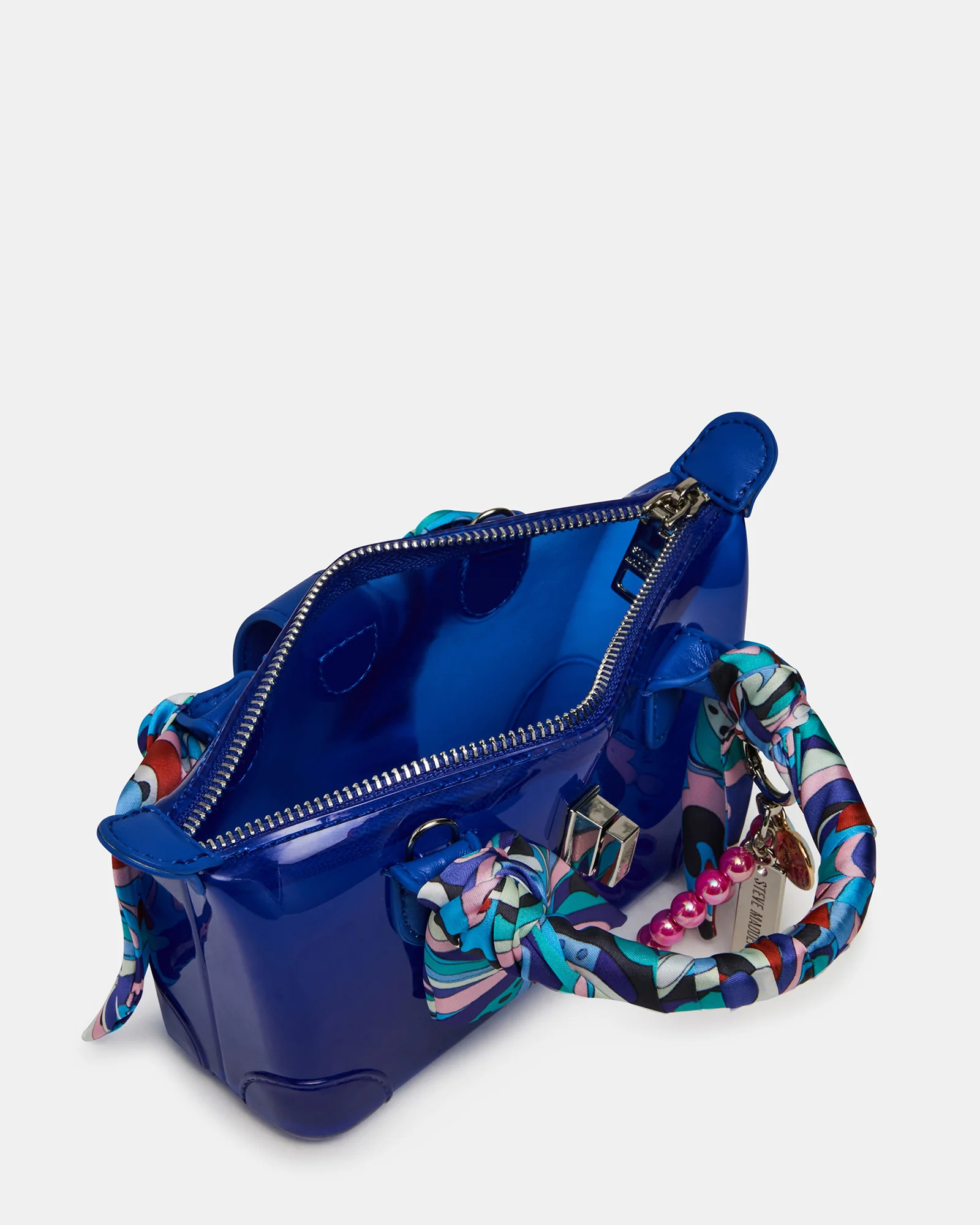 TATIANA Bag Dark Blue Jelly Mini Top-Handle Crossbody Scarf Handbag | Steve Madden (US)