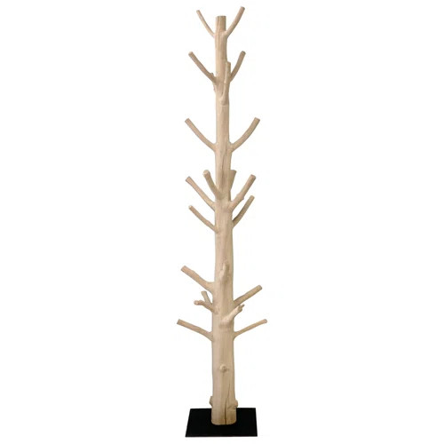 Lily's Living Mangosteen Decorative Half Tree Wall Coat Rack, 77 Inch Tall, Natural Wood Finish |... | Wayfair North America