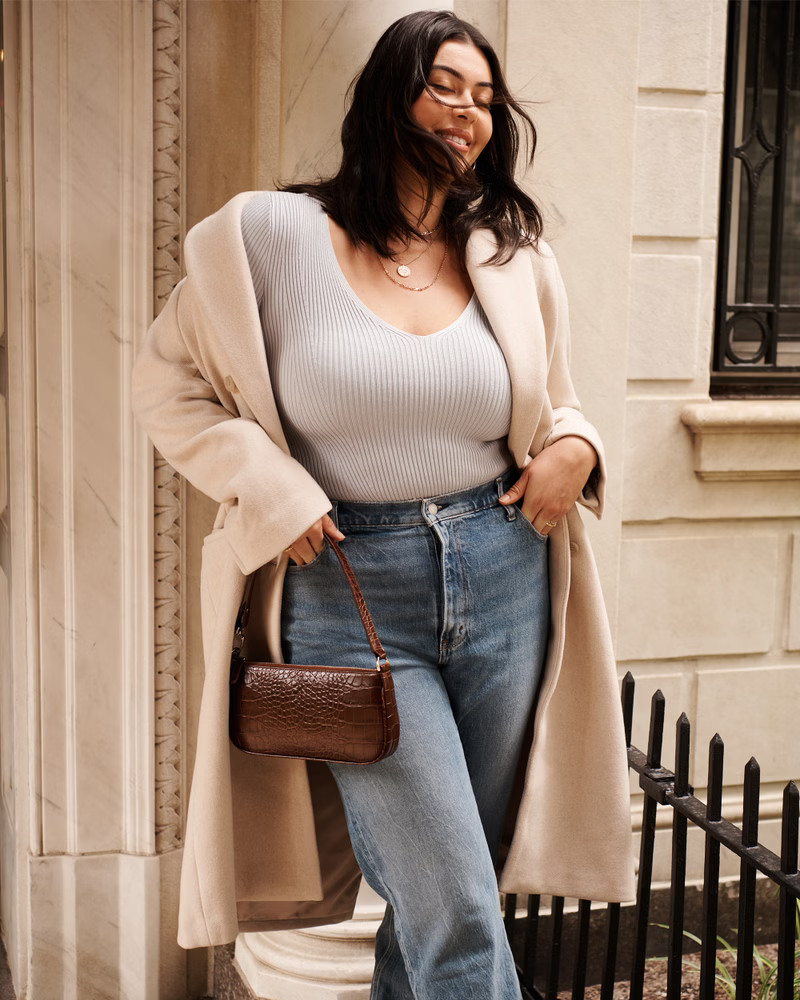 Double-Breasted Wool-Blend Coat | Abercrombie & Fitch (US)