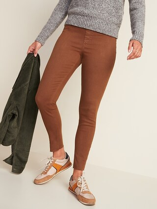 Mid-Rise Rockstar Super Skinny Pop-Color Cut-Off Jeggings for Women | Old Navy (US)