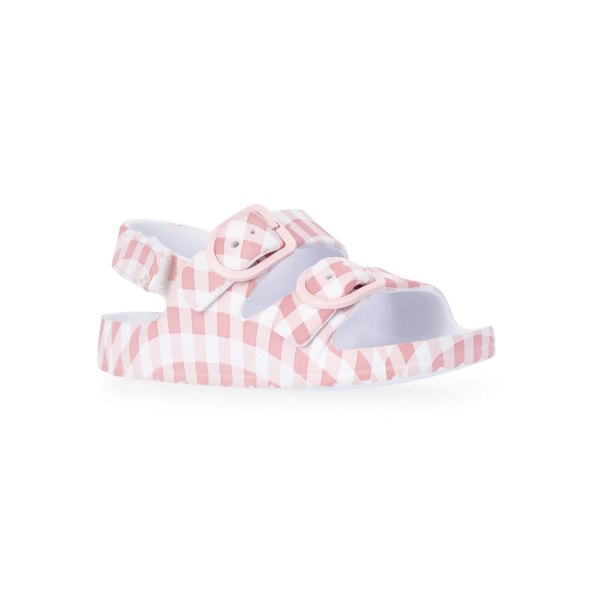 Wonder Nation Toddler Girls EVA Two Buckle Print Sandals | Walmart (US)