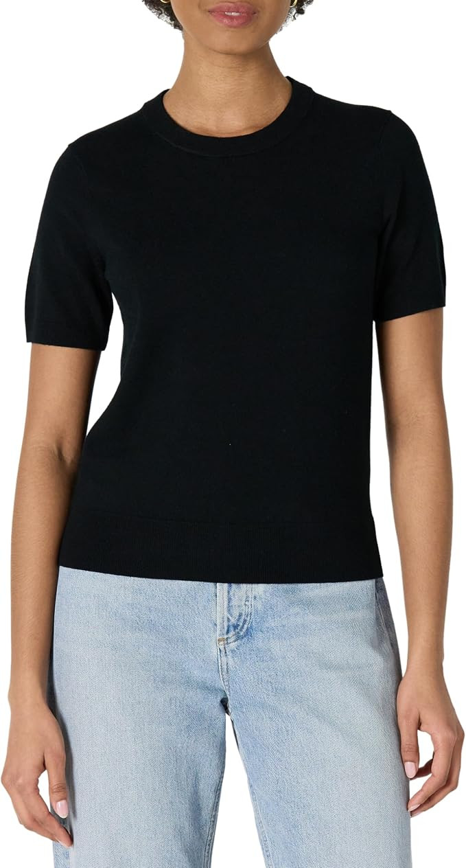 Amazon Essentials Women's Regular-Fit Short Sleeve Crewneck Pullover Sweater Top | Amazon (US)